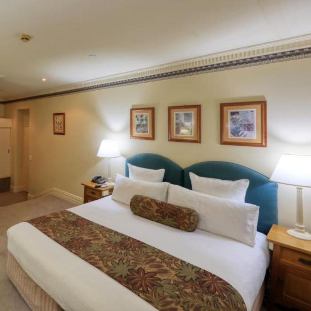 Quality accommodation: hotel room with a double bed