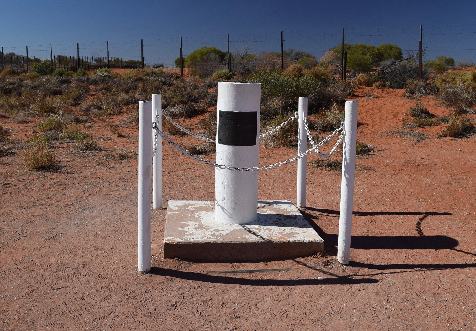 Cameron Corner marker post, where New South Wales, Queensland and South Australia meet