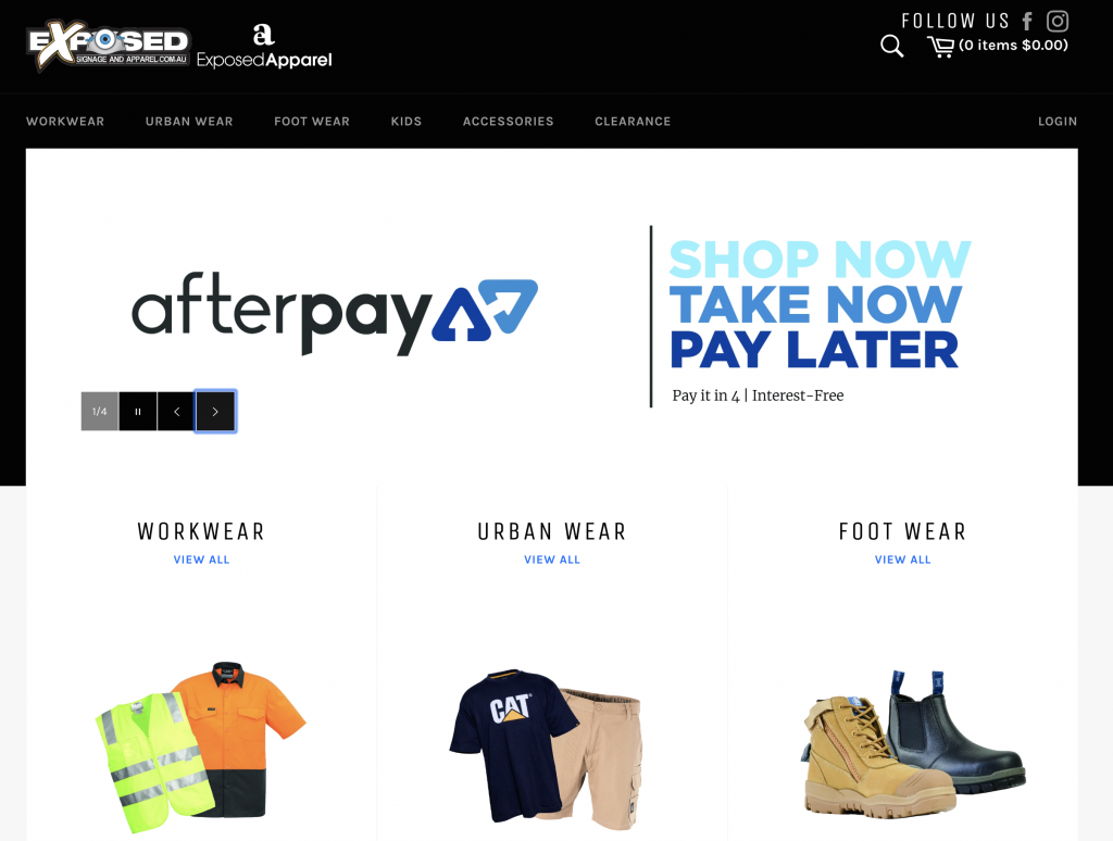 Image from the Exposed Signage & Apparel project