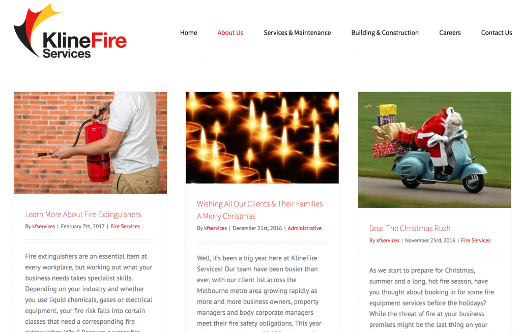 Image from the article: Web Design Success Story: In2 Fire
